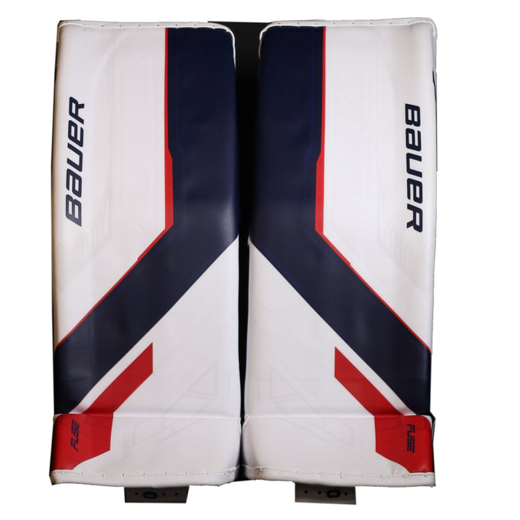 Bauer Senior Supreme Fuse USC Spec Hockey Goalie Pad White/Navy/Red