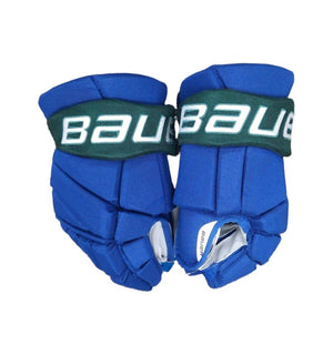 Bauer Senior Vapor Elite Team Hockey Player Gloves Royal Blue Green