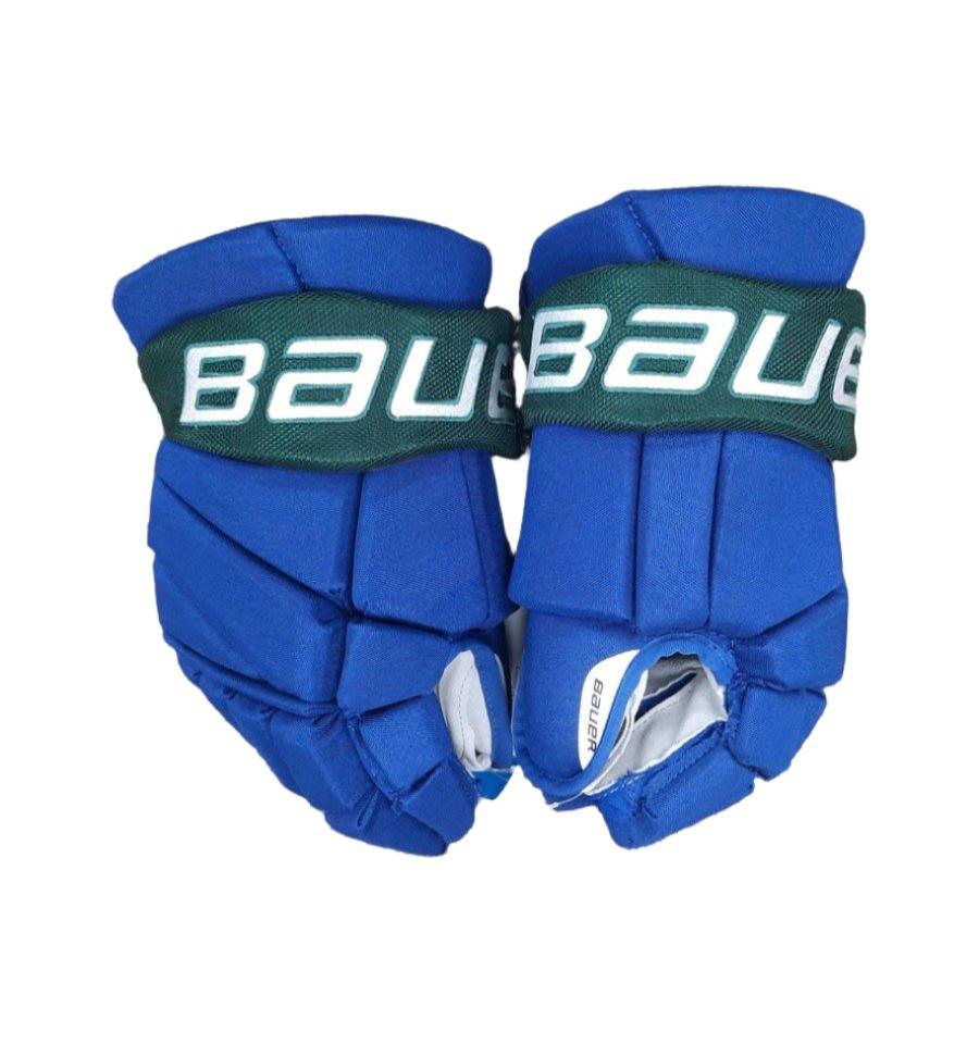 Bauer Senior Vapor Elite Team Hockey Player Gloves Royal Blue Green