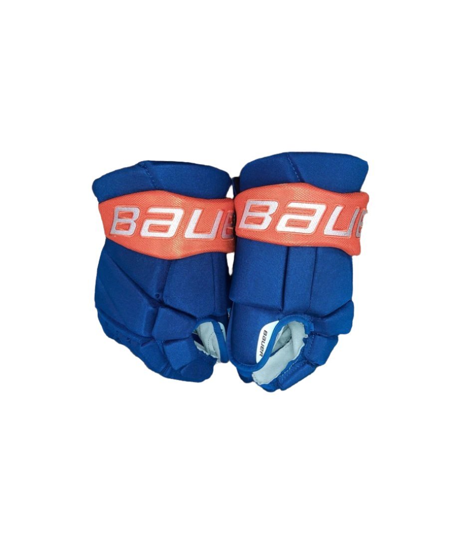 Bauer Senior Vapor Elite Team Hockey Player Gloves Royal Blue Orange