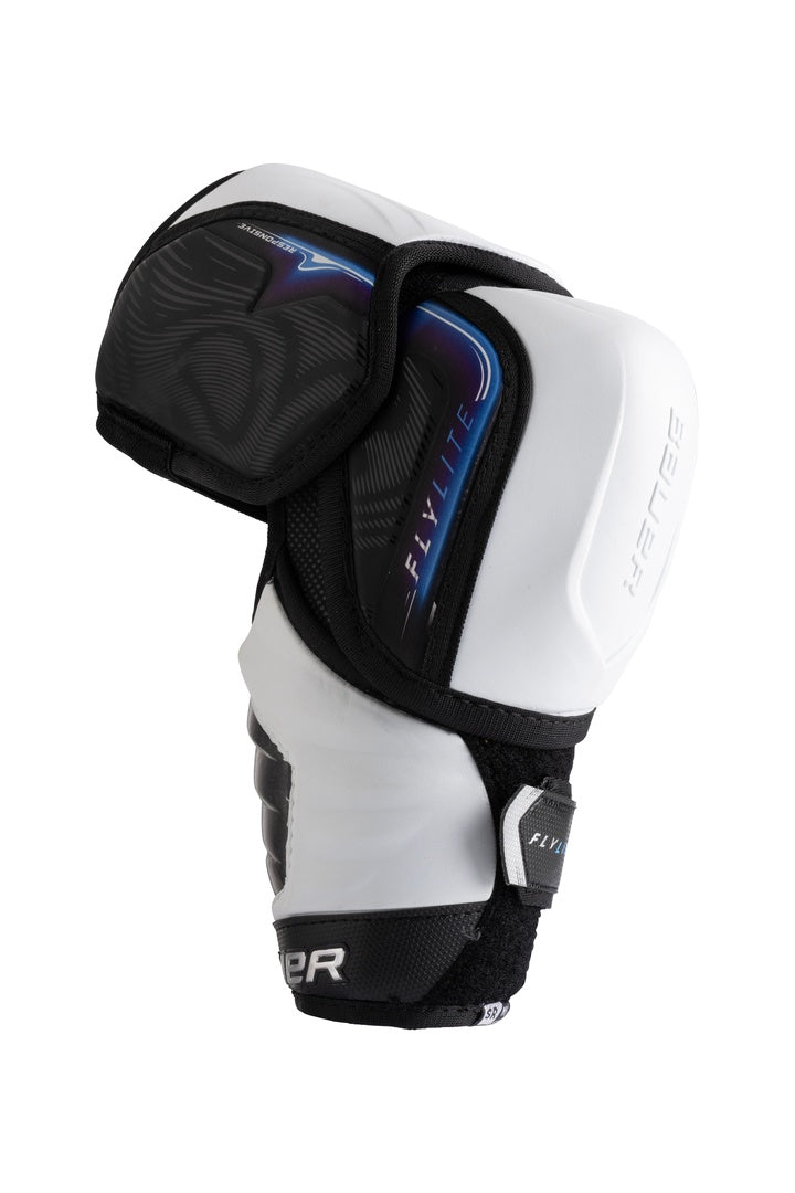 Bauer Senior Vapor Flylite Hockey Player Elbow Pads white black