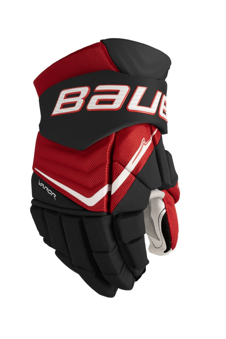 Bauer Intermediate Vapor FLYPRO Hockey Player Gloves black red