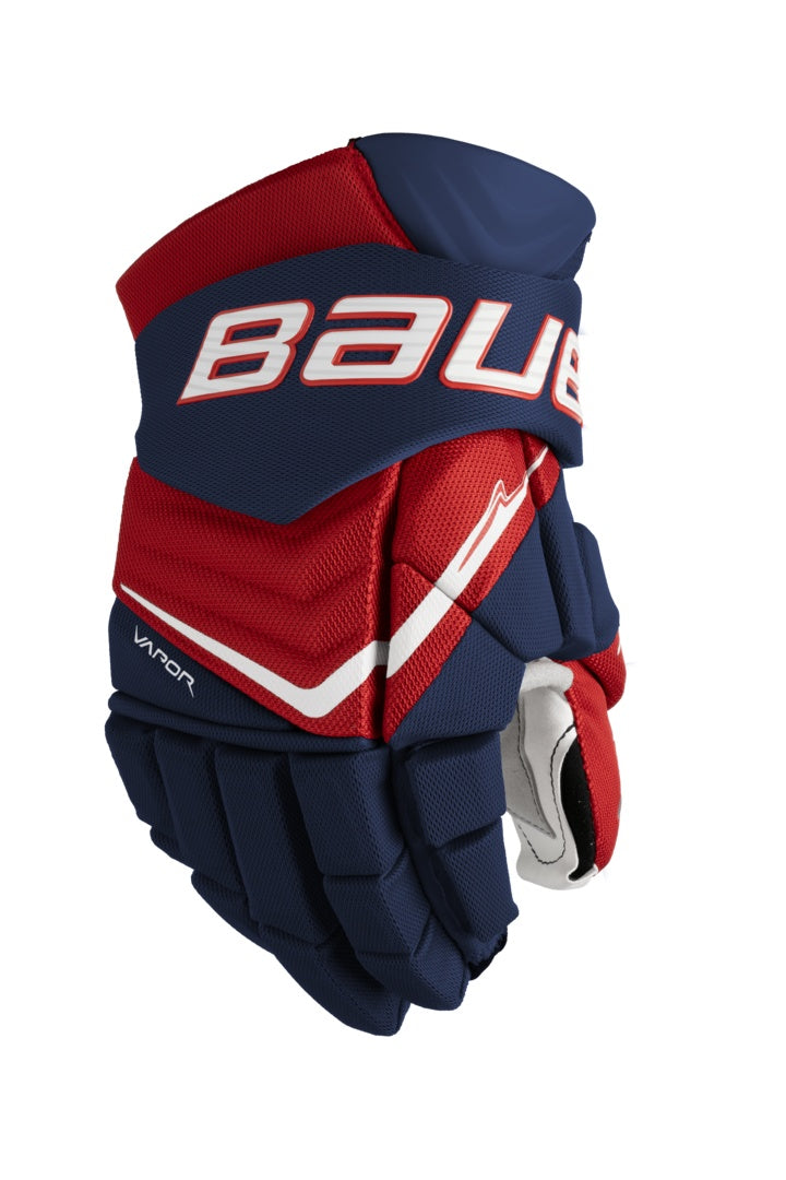 Bauer Senior Vapor FLYLITE Hockey Player Gloves navy red white