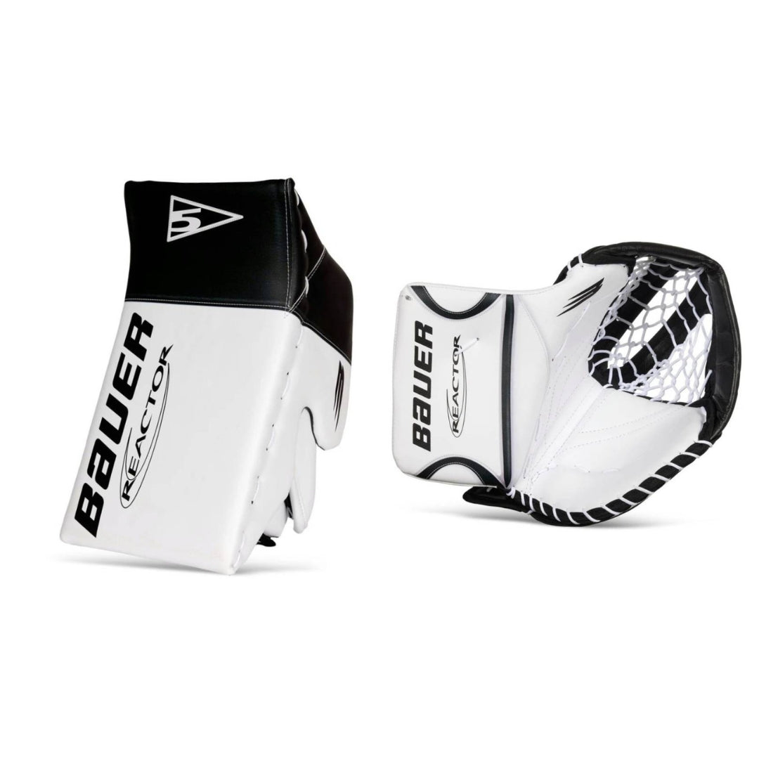 Bauer Senior Vapor R5 Pro Hockey Goalie Trapper+Blocker Set white/black