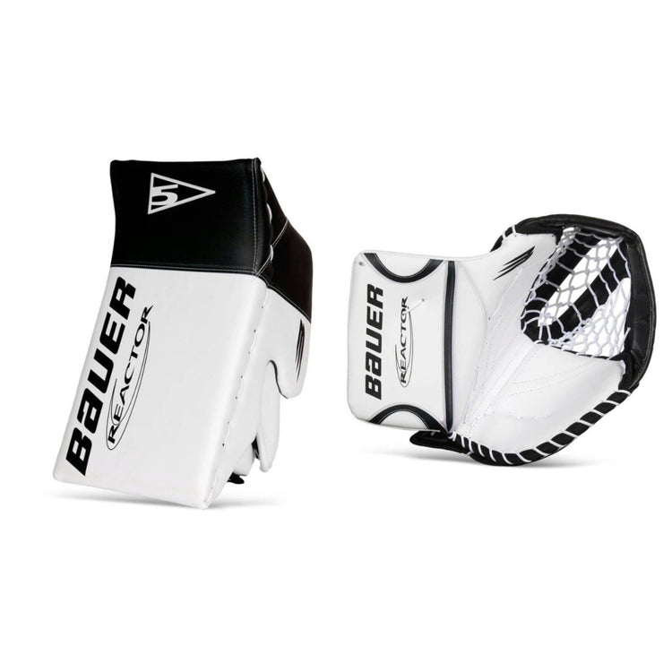 Bauer Senior Vapor R5 Pro Hockey Goalie Trapper+Blocker Set white/black