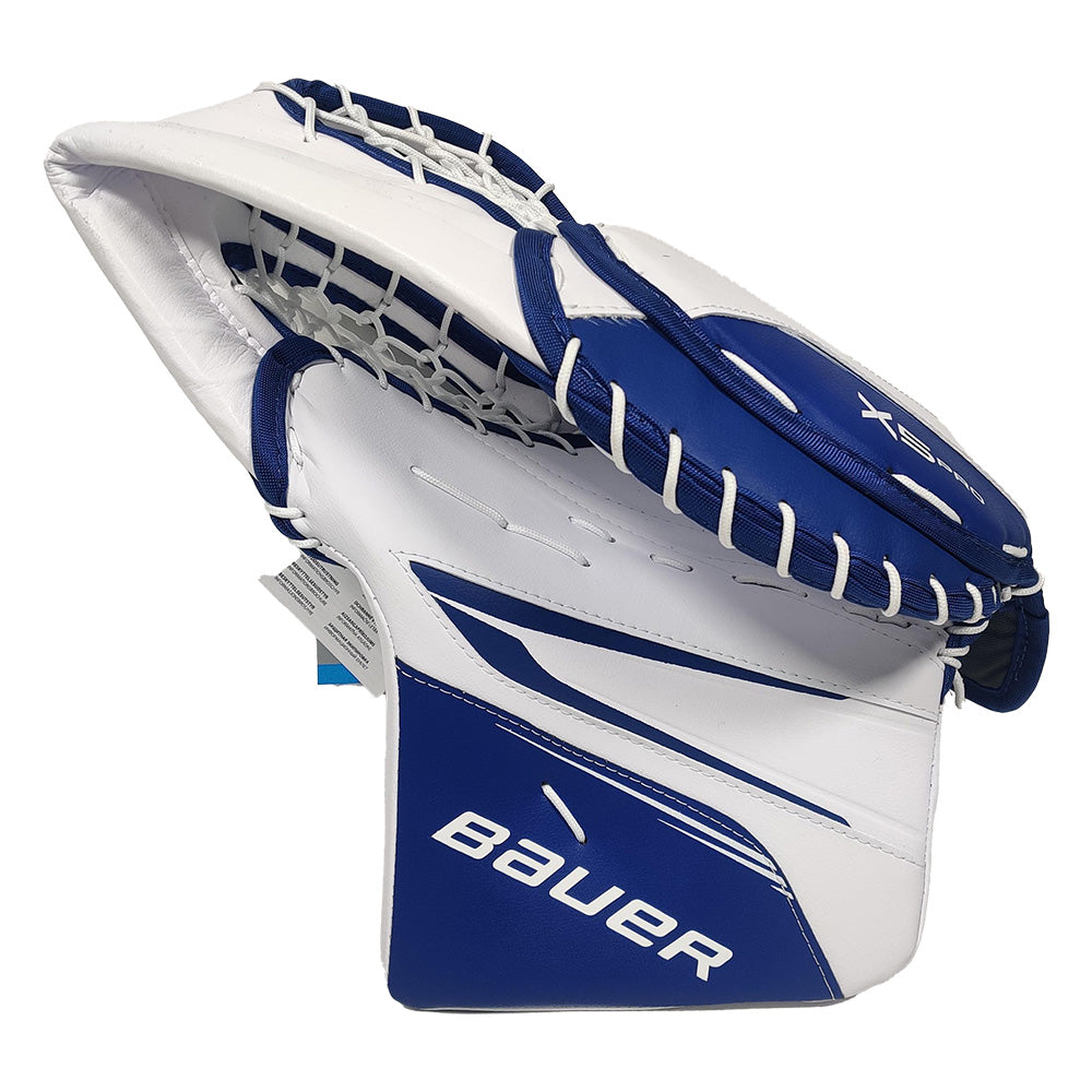 Bauer Senior Vapor X5 Pro Custom Hockey Goalie Trapper White Blue