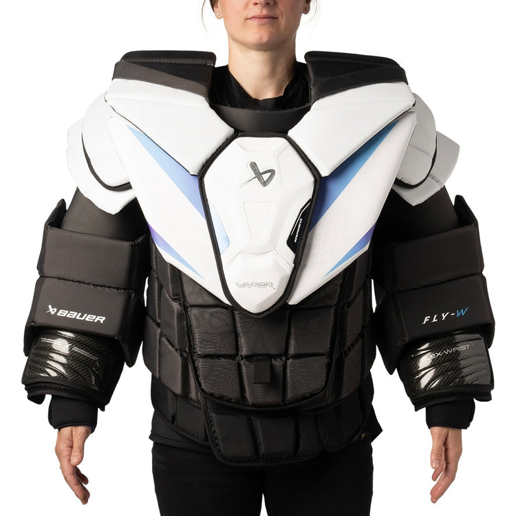 Bauer Senior Women's Vapor Flylite Hockey Goalie Chest and Arm Protector black/white