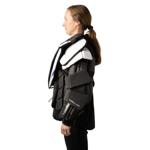 Bauer Senior Women's Vapor Flylite Hockey Goalie Chest and Arm Protector black/white