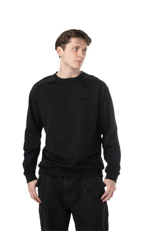 BAUER Senior Knit Woven Crew Sweater Black