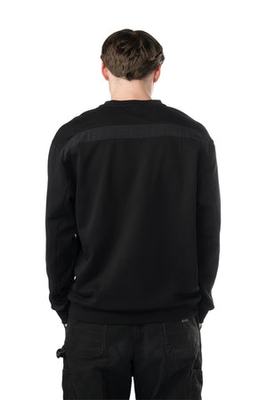 BAUER Senior Knit Woven Crew Sweater Black