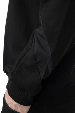 BAUER Senior Knit Woven Crew Sweater Black