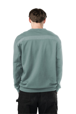 BAUER Senior Knit Woven Crew Sweater Blue