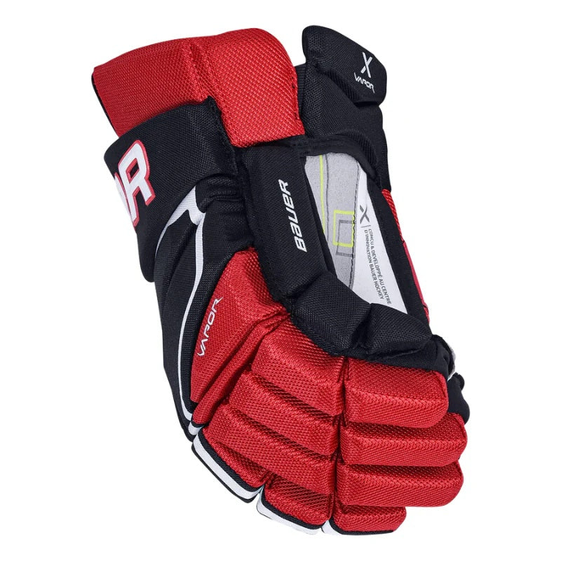 Bauer Junior Vapor SHIFT Pro Hockey Player Gloves (2022) black red senior intermediate
