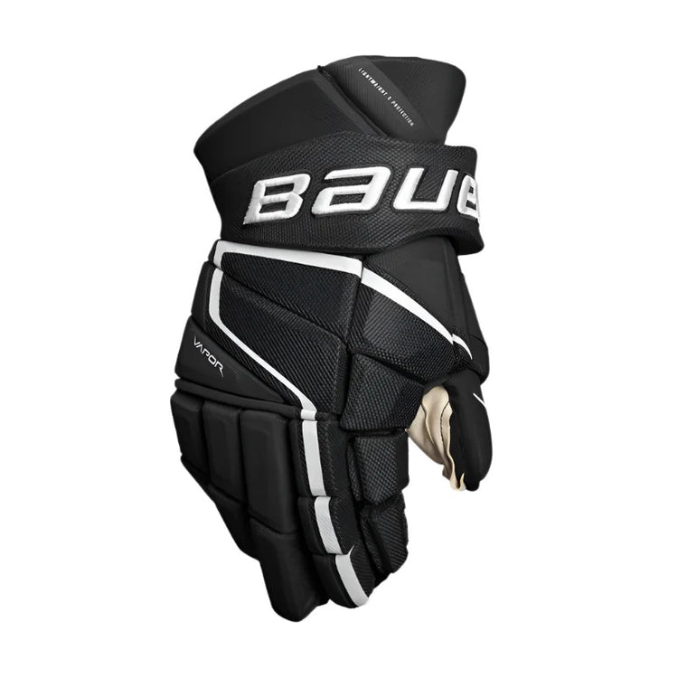 Bauer Junior Vapor SHIFT Pro Hockey Player Gloves (2022) black white senior intermediate