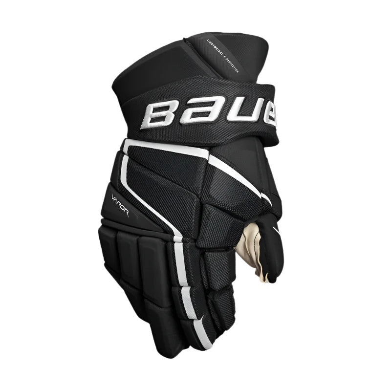 Bauer Junior Vapor SHIFT Pro Hockey Player Gloves (2022) black white senior intermediate