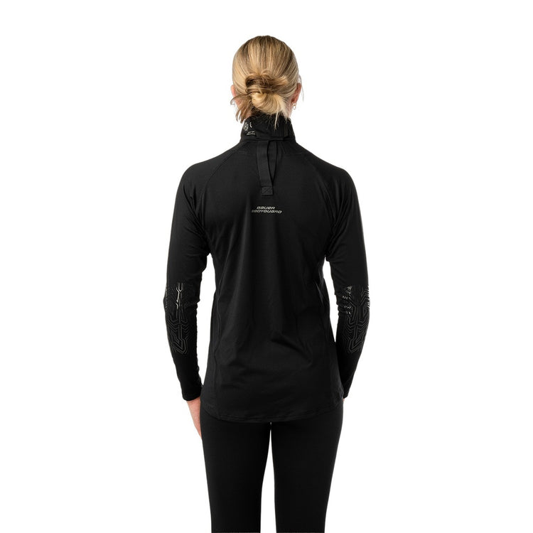Bauer Women's Bodyguard Neck Protect Long Sleeve Shirt black