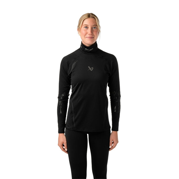 Bauer Women's Bodyguard Neck Protect Long Sleeve Shirt black