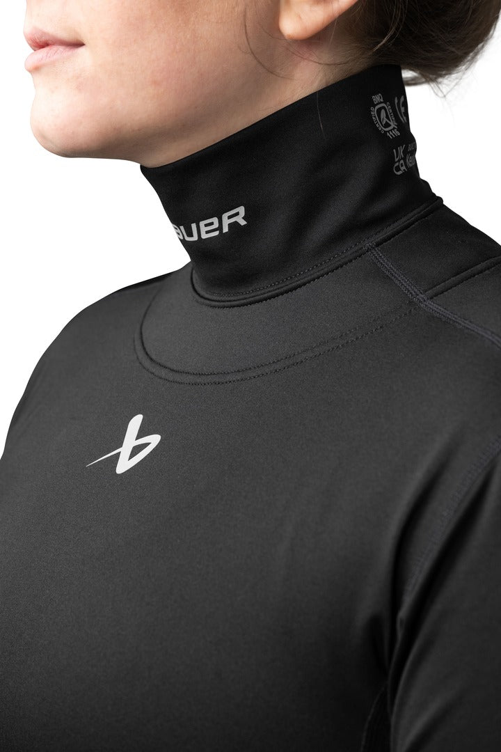 Bauer Women's Long Sleeve Cut-Resistant Neck Protect Hockey Base Layer