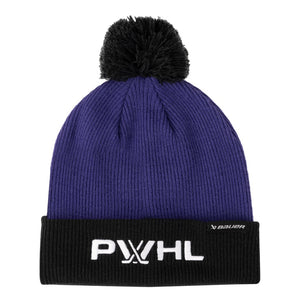BAUER Women's PWHL Knit Pom Toque Purple