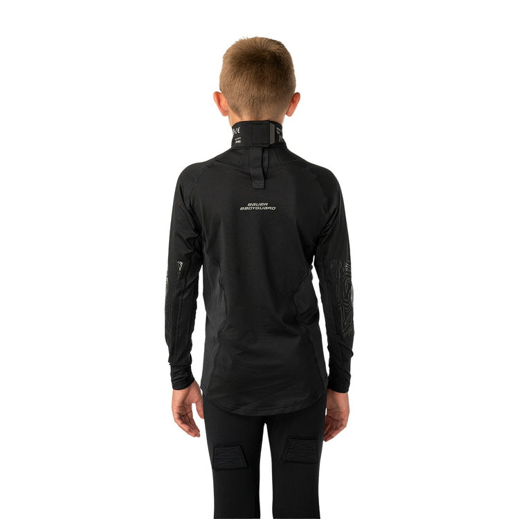 Bauer Youth Bodyguard Neck Protect Long Sleeve Shirt black