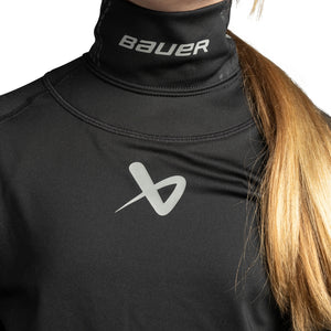 Bauer Youth Neck Protect Long Sleeve Shirt black