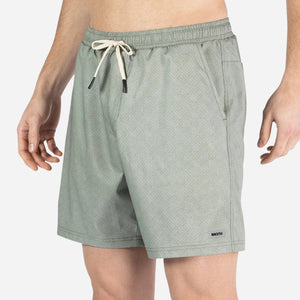 BN3TH Men's Agua Volley X 2-in-1 Swim Short 7" artisan tile bronze grey