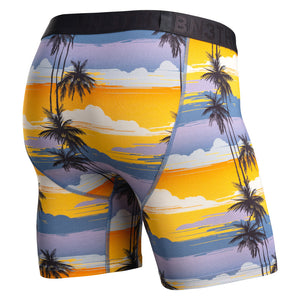 BN3TH Men's Classic Icon Boxer Briefs palm tree horizon mimosa blue yellow