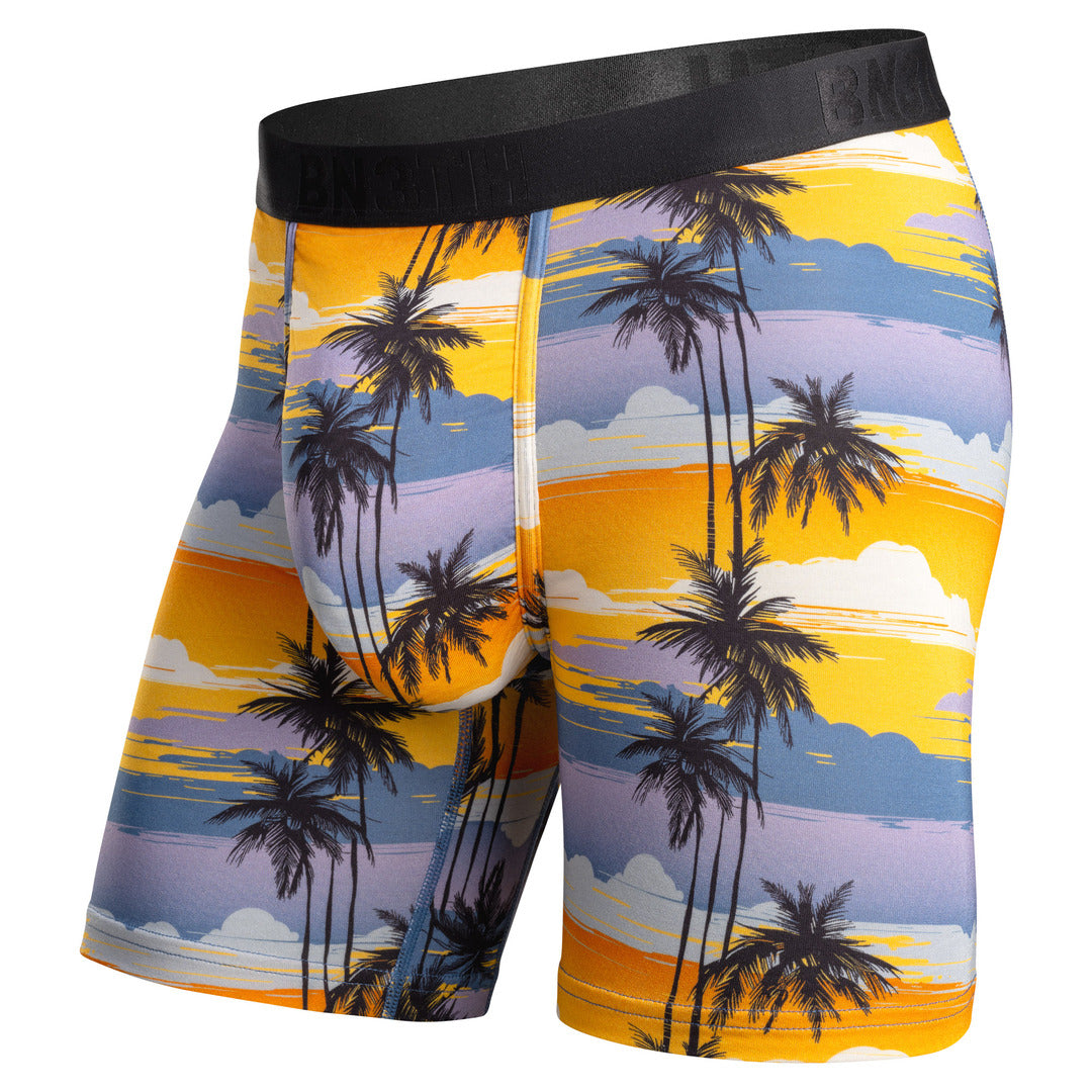 BN3TH Men's Classic Icon Boxer Briefs palm tree horizon mimosa blue yellow