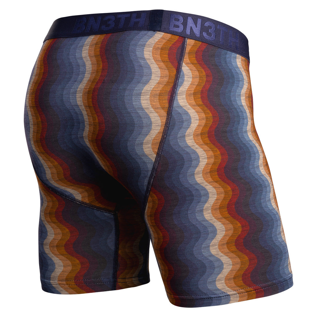 BN3TH Men's Classic Icon Boxer Briefs retro wave black blue orange