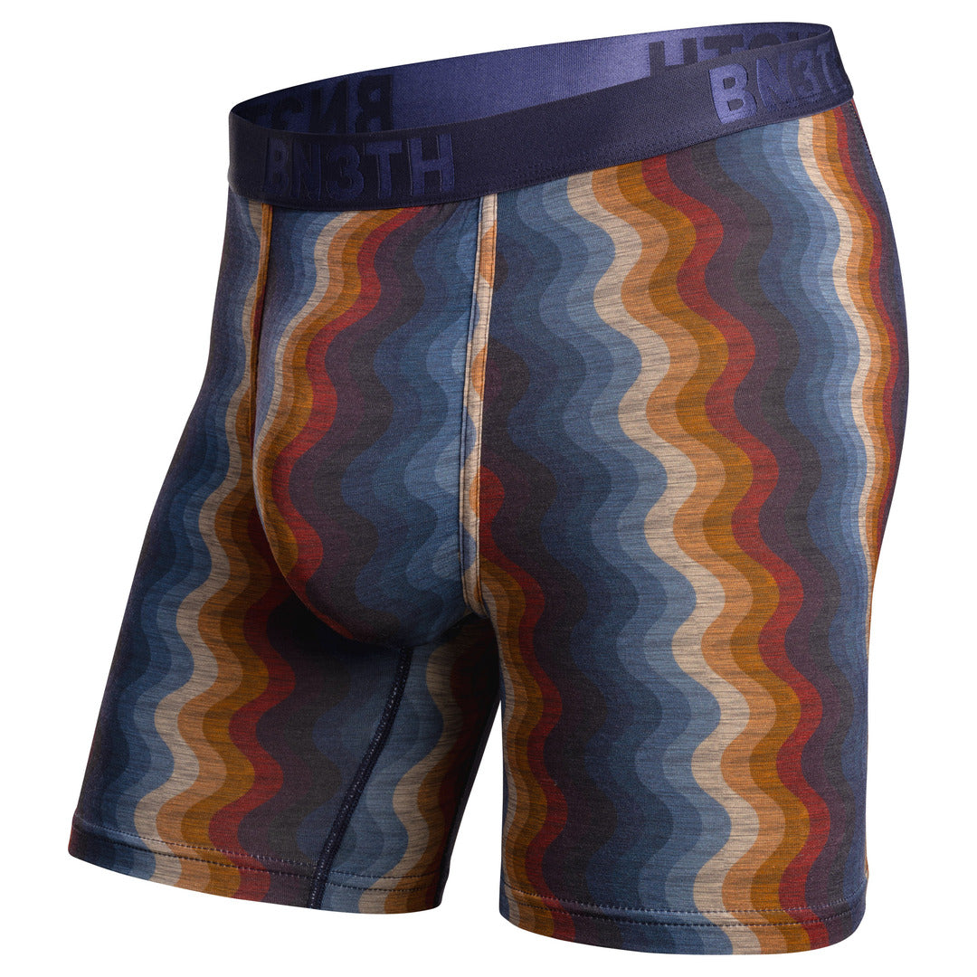 BN3TH Men's Classic Icon Boxer Briefs retro wave black blue orange