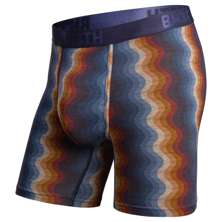 BN3TH Men's Classic Icon Boxer Briefs retro wave black blue orange