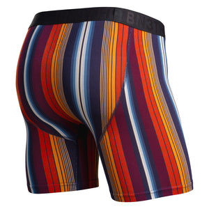 BN3TH Men's Classic Icon Boxer Briefs western stripe dark navy orange yellow multi color