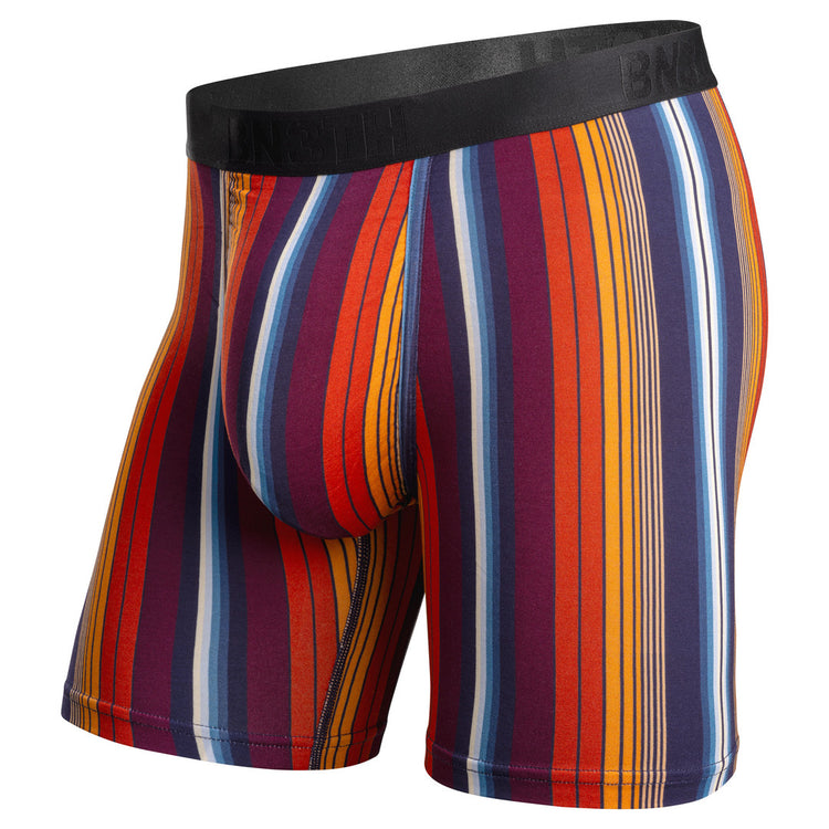 BN3TH Men's Classic Icon Boxer Briefs western stripe dark navy orange yellow multi color