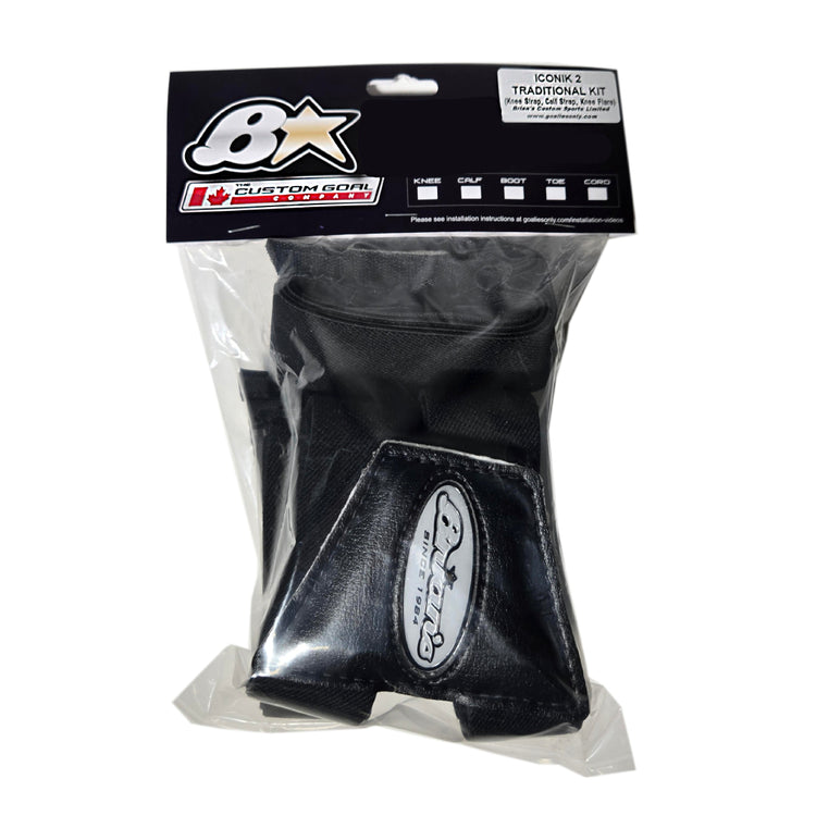 Brian's Iconik 2 Hockey Goalie Pad Strap Kit Stock Black