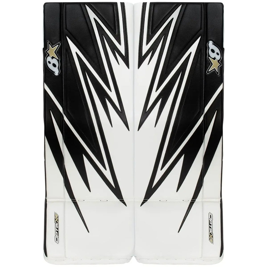 Brian's Intermediate OPTIK X4 Hockey Goalie Pads white black