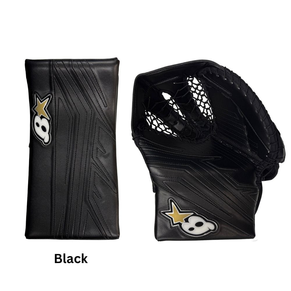 Brian's Junior Iconik X2 Hockey Goalie Trapper+Blocker Black