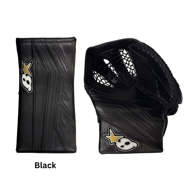 Brian's Junior Iconik X2 Hockey Goalie Trapper+Blocker Black
