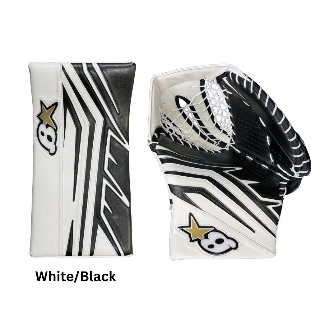 Brian's Junior Iconik X2 Hockey Goalie Trapper+Blocker White/Black