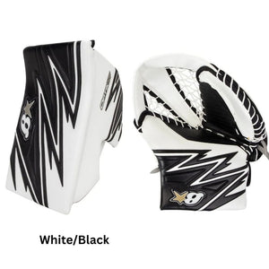 Brian's Junior OPTIK X4 Hockey Goalie Blocker + Trapper White Black