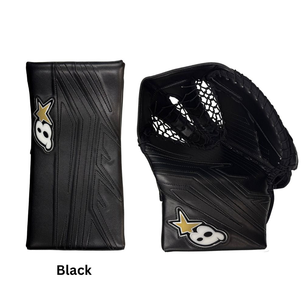 Brian's Senior Iconik X2 Hockey Goalie Trapper+Blocker Black
