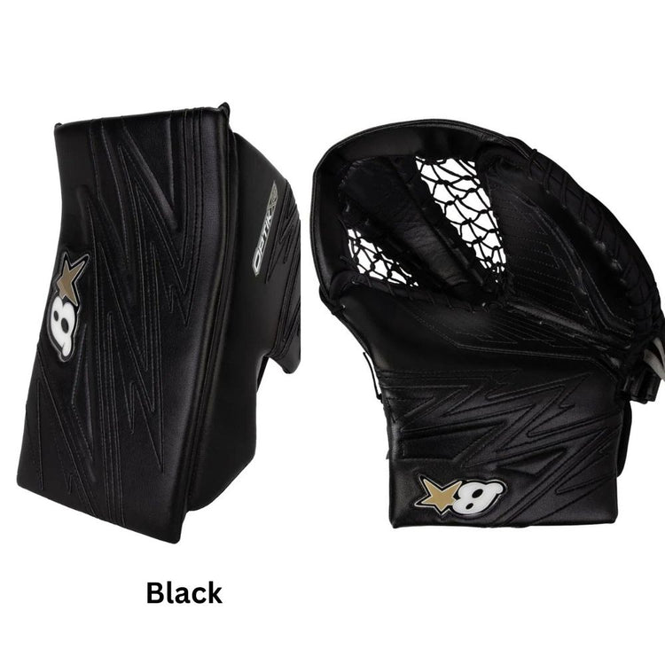 Brian's Senior OPTIK X4 Hockey Goalie Blocker + Trapper Black