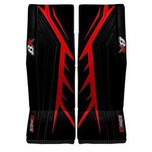Brian's Senior Pro ICONIK 2 Hockey Goalie Pad Black/Red