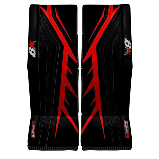 Brian's Senior Pro ICONIK 2 Hockey Goalie Pad Black/Red