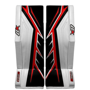Brian's Senior Pro ICONIK 2 Hockey Goalie Pad White/Black/Red
