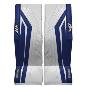 Brian's Senior Pro ICONIK 2 Hockey Goalie Pad White/Royal