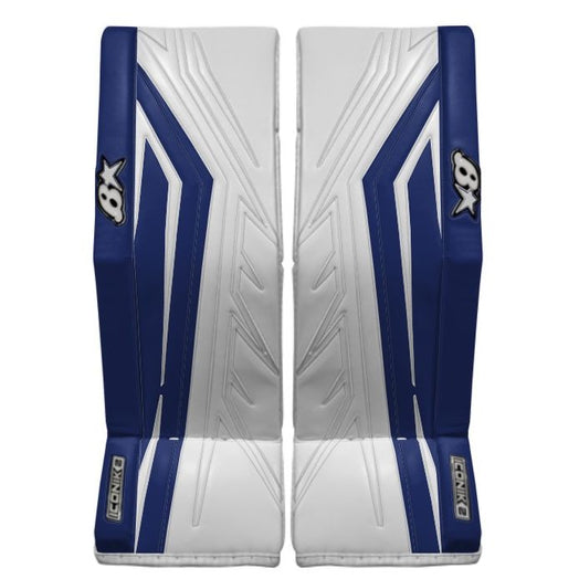 Brian's Senior Pro ICONIK 2 Hockey Goalie Pad White/Royal