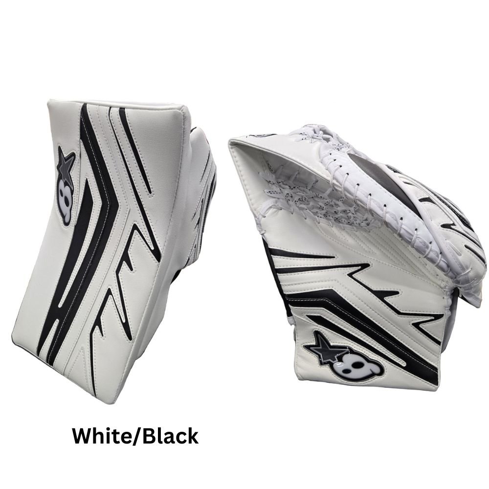 Brian's Senior Pro ICONIK 2 Hockey Goalie Trapper+Blocker White Black