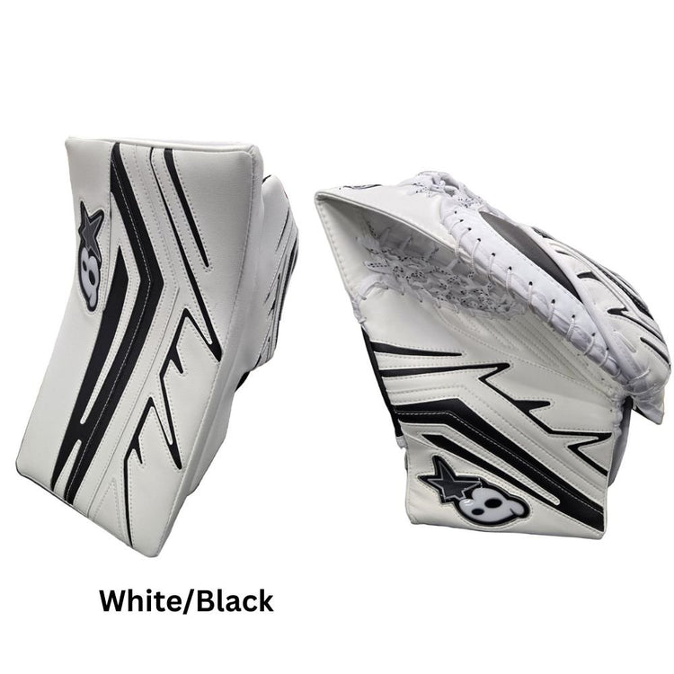 Brian's Senior Pro ICONIK 2 Hockey Goalie Trapper+Blocker White Black