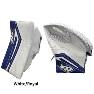 Brian's Senior Pro ICONIK 2 Hockey Goalie Trapper+Blocker White Royal