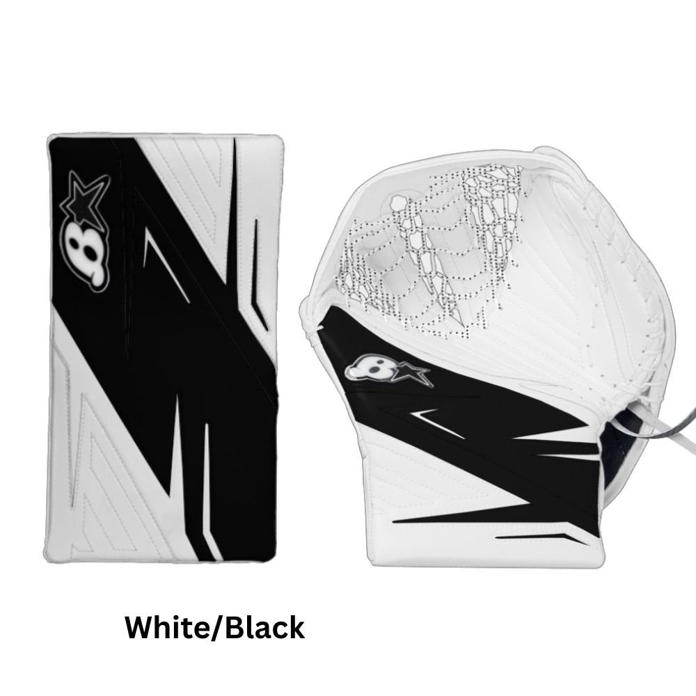 Brian's Senior Pro Kryptik Hockey Goalie Trapper+Blocker White/Black